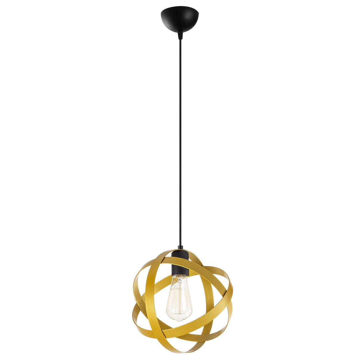 Lustră Gezegen - 6141, Negru - Auriu, Ø25x121 cm