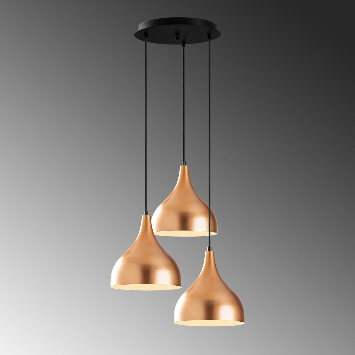 Lustră Sağlam - 3780, Copper - Negru, Ø26x122 cm