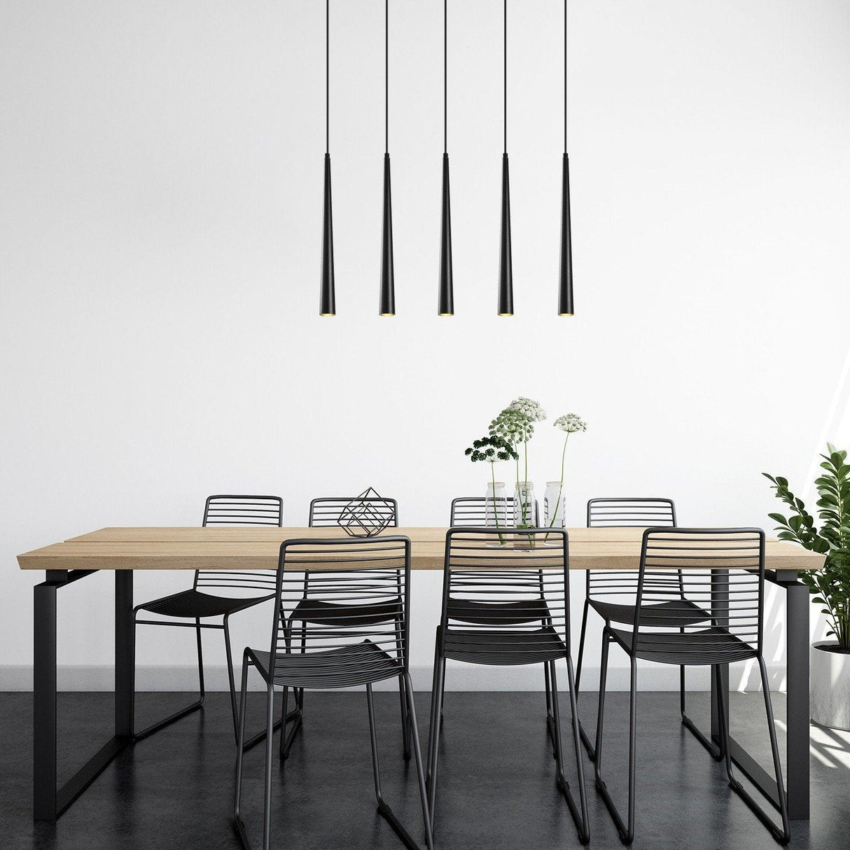 Lustra Lampium 02, Negru