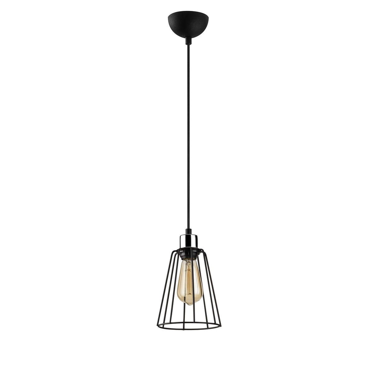 Lustră Tel - 6641, Negru, Ø15x116 cm