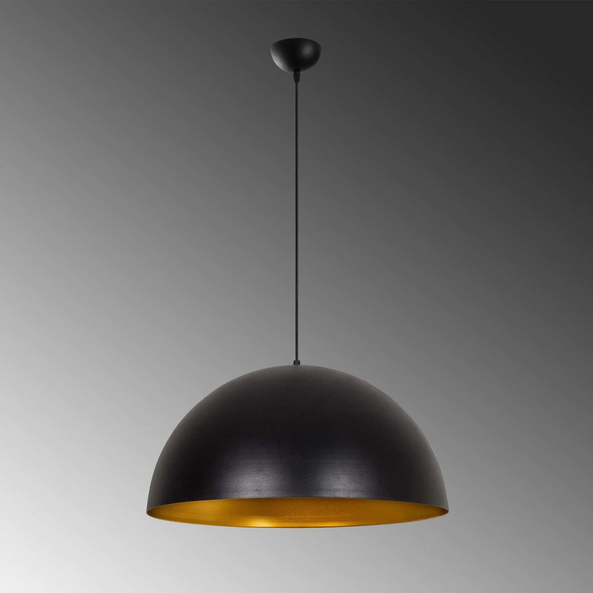 Lustră Sivani - MR - 724, Negru - Auriu, Ø60x126 cm