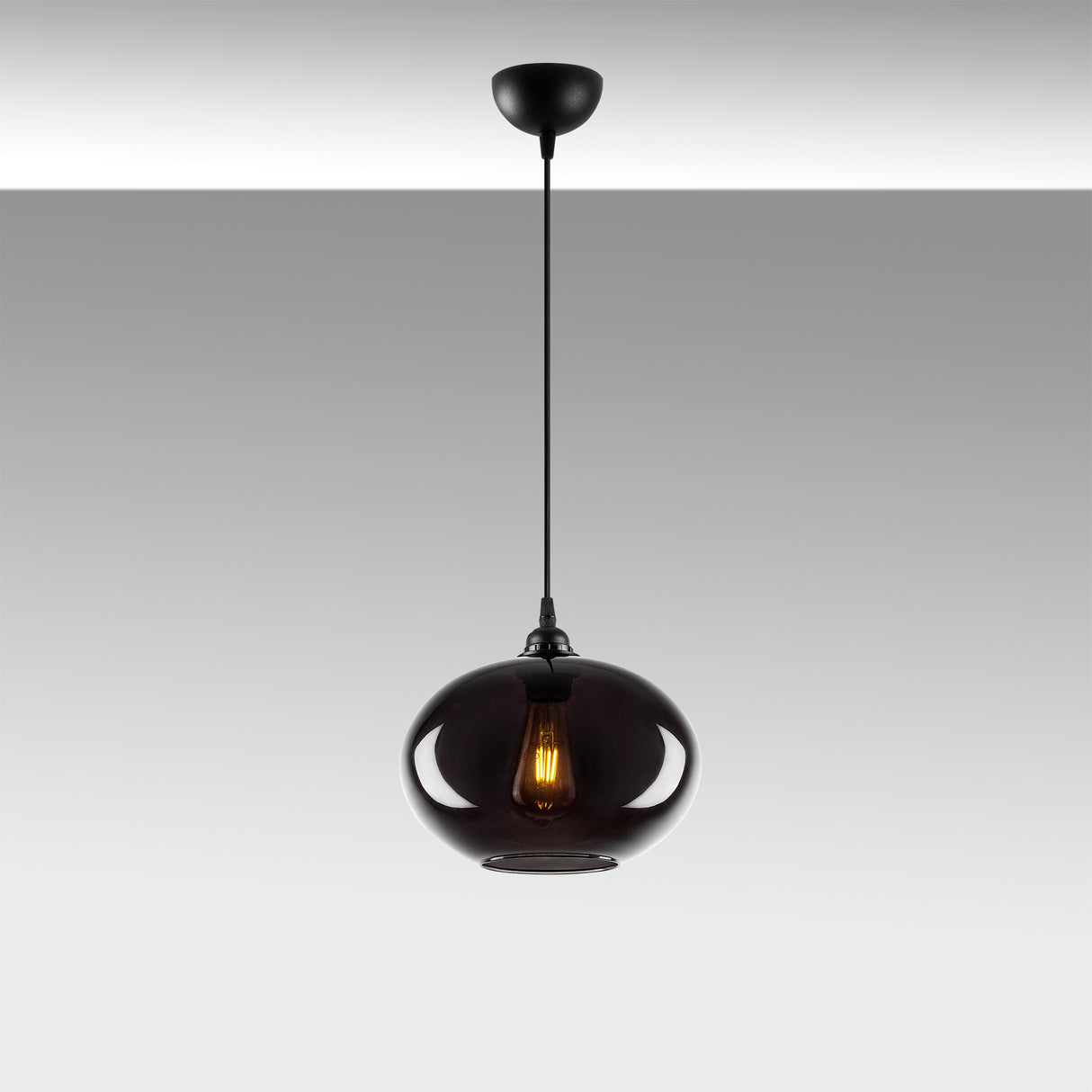 Lustră Smoked - 050, Fumuriu, Ø27x120 cm