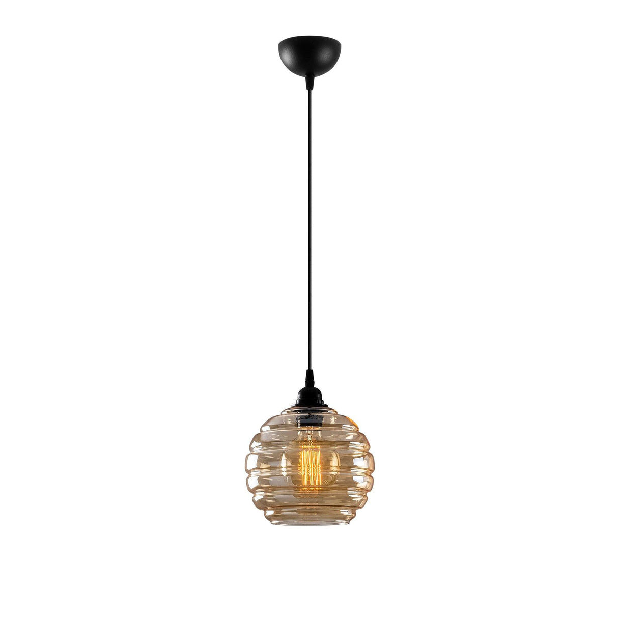 Lustră Gold - 010, Auriu - Negru, Ø20x116 cm