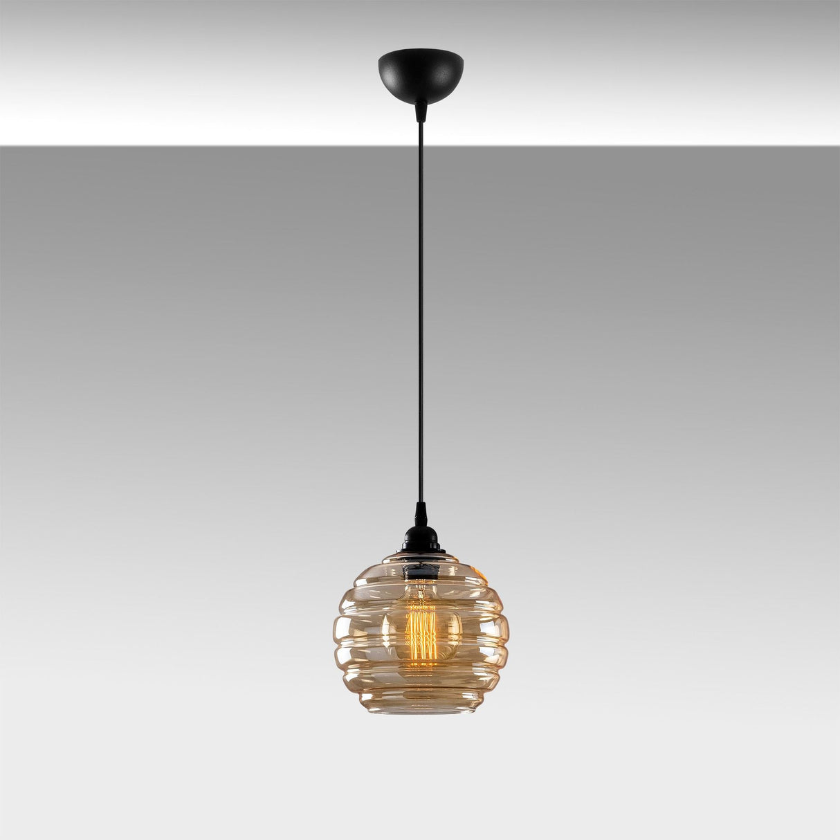 Lustră Gold - 010, Auriu - Negru, Ø20x116 cm