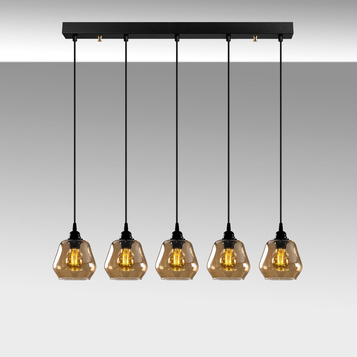Lustră Gold - 033, Auriu - Negru, Ø15x110 cm