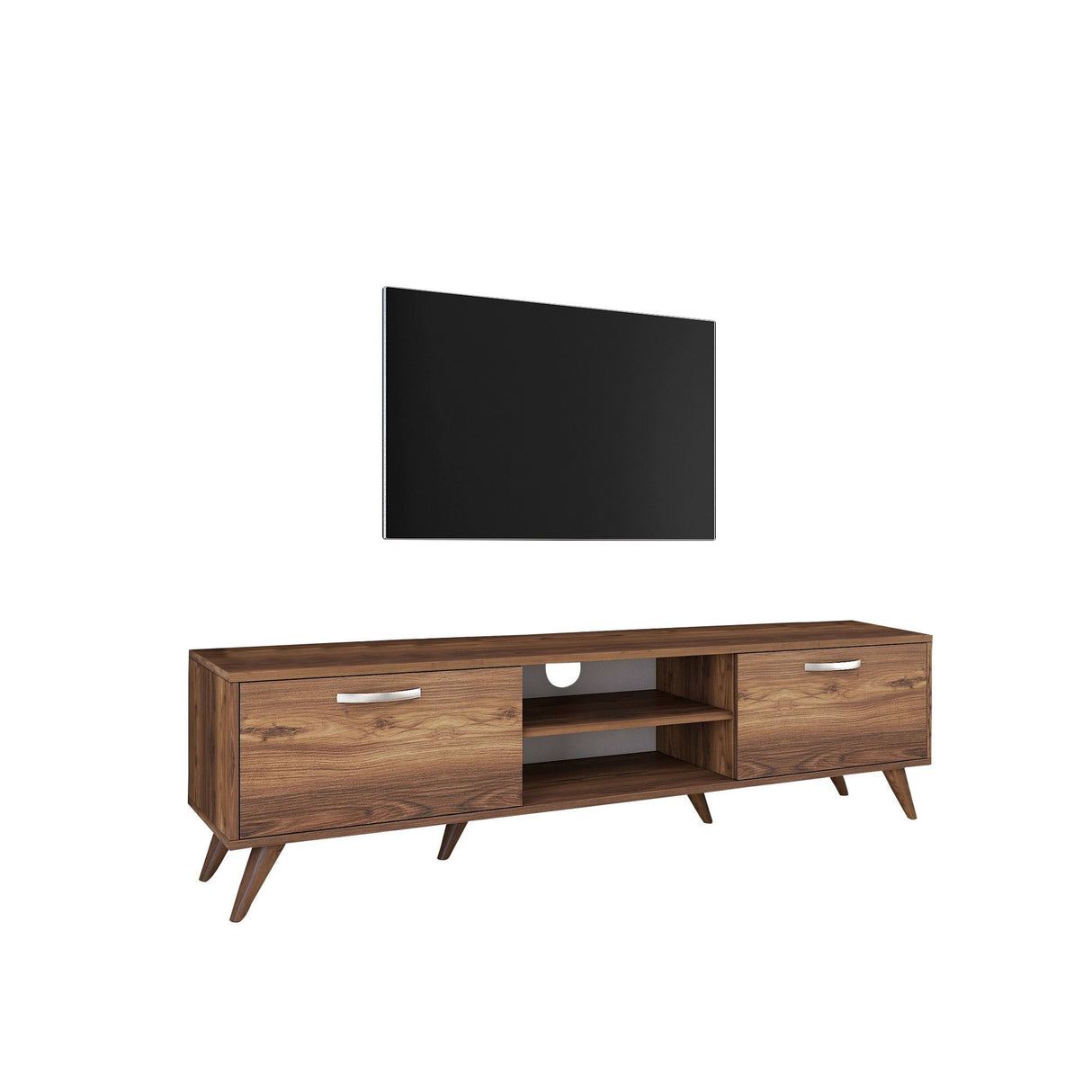 Comodă TV A9 - 221, Nuc, 180x35x49 cm