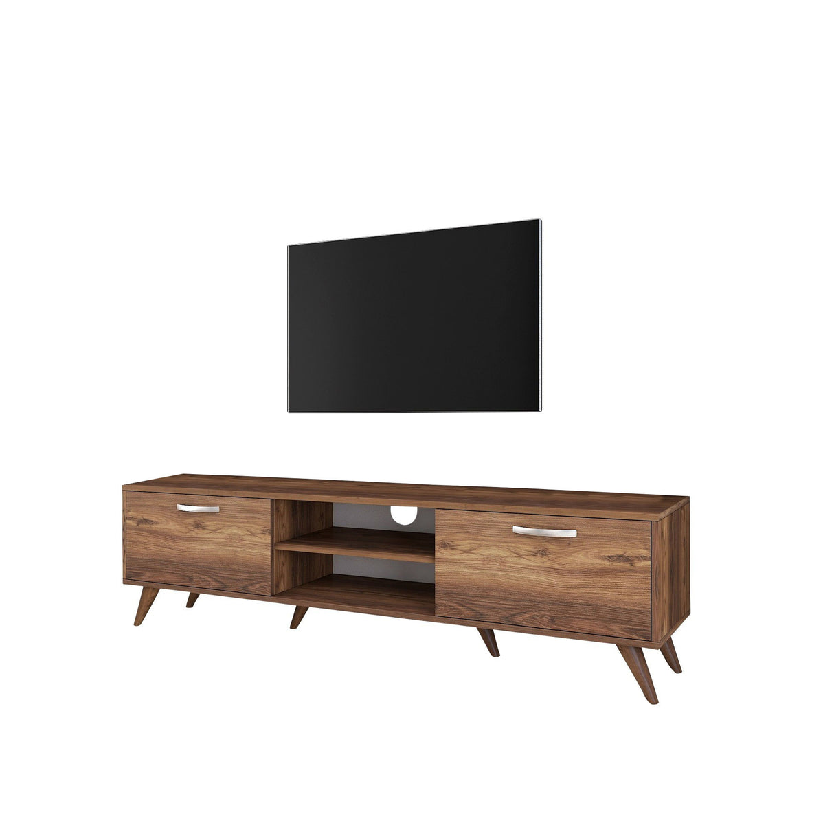 Comodă TV A9 - 221, Nuc, 180x35x49 cm