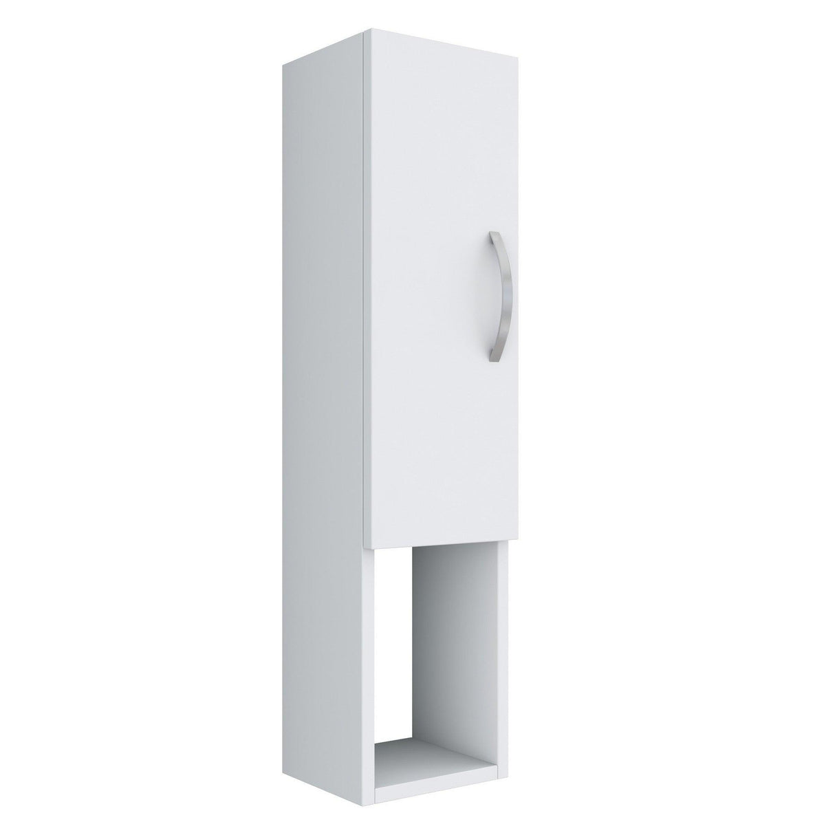 Raft de perete Dilara cu usi si sertar, Alb, 22 x 90 x 19 cm - Alb, SKU 893RAN2401