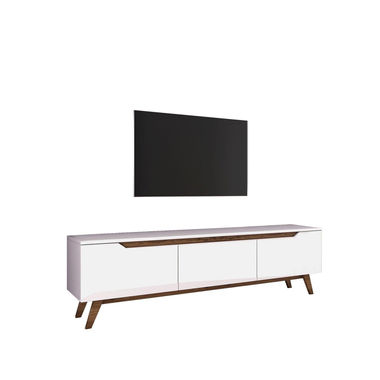 Comoda TV Selim, Alb, 180x49x35 cm