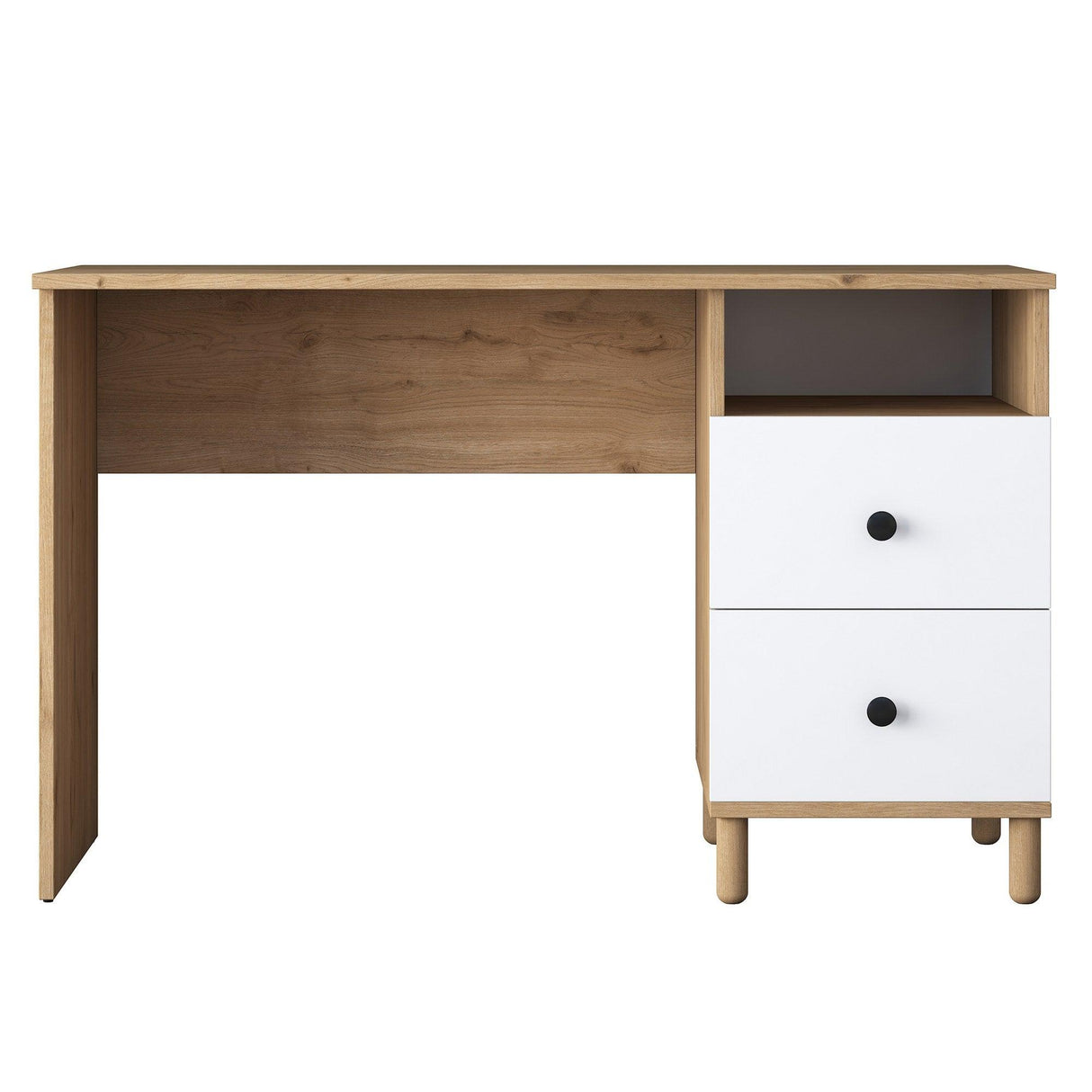 Birou Yaren cu 2 Sertare, 120 X 74 X 50 Cm - Nuc Alb, SKU 893RAN3331