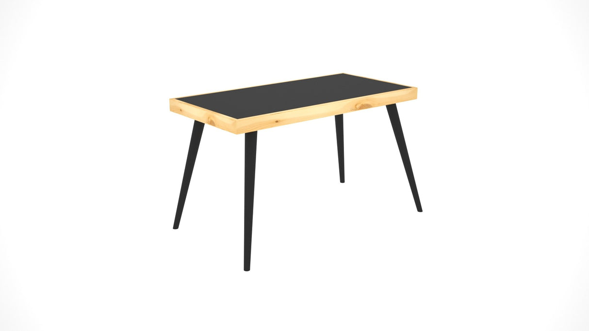 Birou Dkrz-Asr-31, Negru - Nuc, 120x60x72 cm