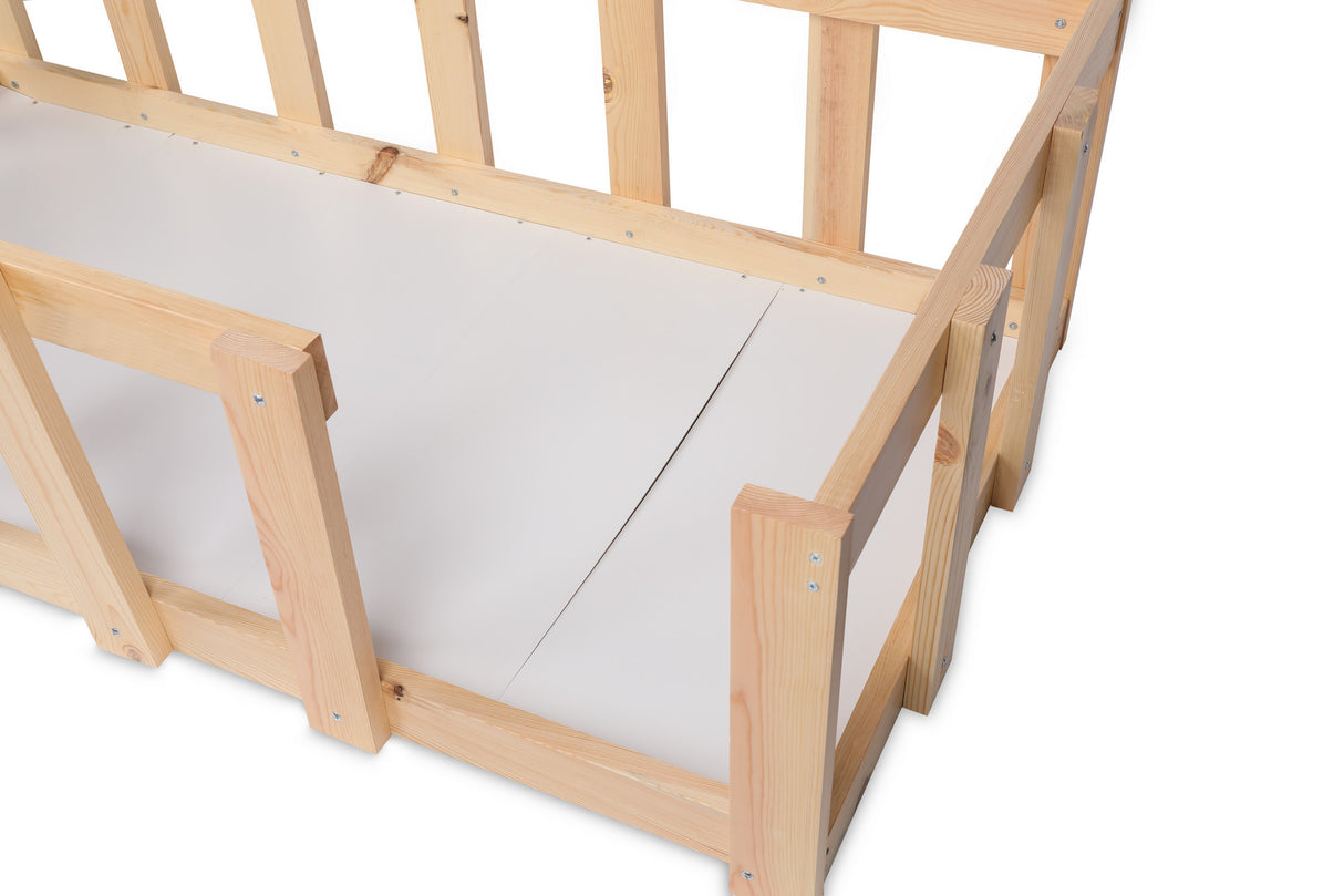 Pat pentru copii Plus 108, Stejar, 196x55x96 cm