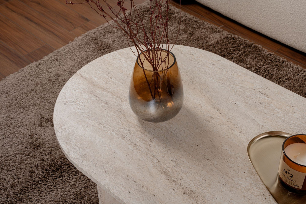 Măsuță de cafea Sable, Diverse culori, 119x60x40 cm - Travertin | SKU: 909NRD1103 | Măsuță de cafea Sable, 119x60x40 cm, varianta Travertin, produs pentru amenajarea locuinței, disponibil online în România la CasaMob