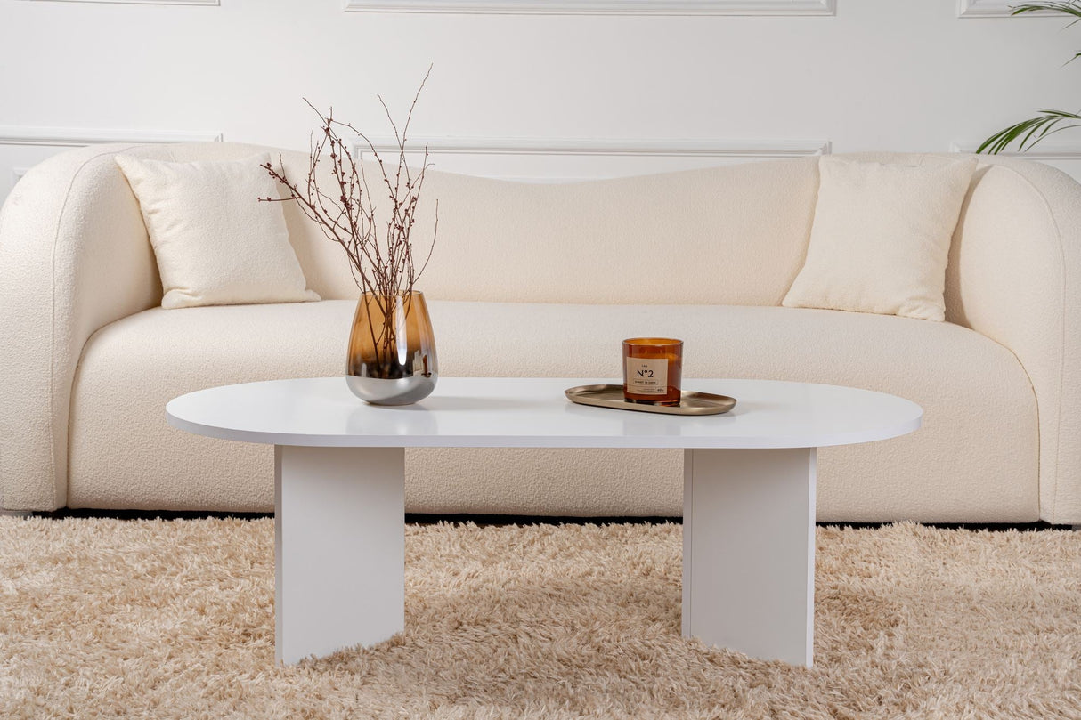 Măsuță de cafea Sable, Diverse culori, 119x60x40 cm - Alb | SKU: 909NRD1108 | Măsuță de cafea Sable, 119x60x40 cm, varianta Alb, produs pentru amenajarea locuinței, disponibil online în România la CasaMob
