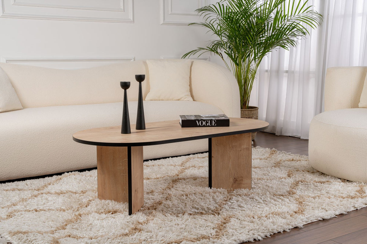 Măsuță de cafea Sable, Diverse culori, 119x60x40 cm - Stejar safir - Negru | SKU: 909NRD1113 | Măsuță de cafea Sable, 119x60x40 cm, varianta Stejar safir - Negru, produs pentru amenajarea locuinței, disponibil online în România la CasaMob