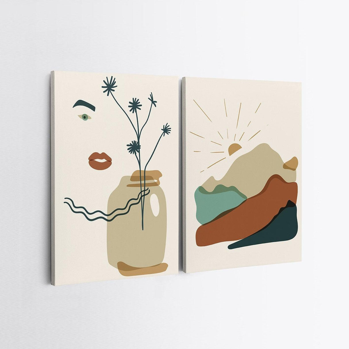Tablou Canvas (2 bucăți) Artistic 5, Multicolor, 150x100 cm