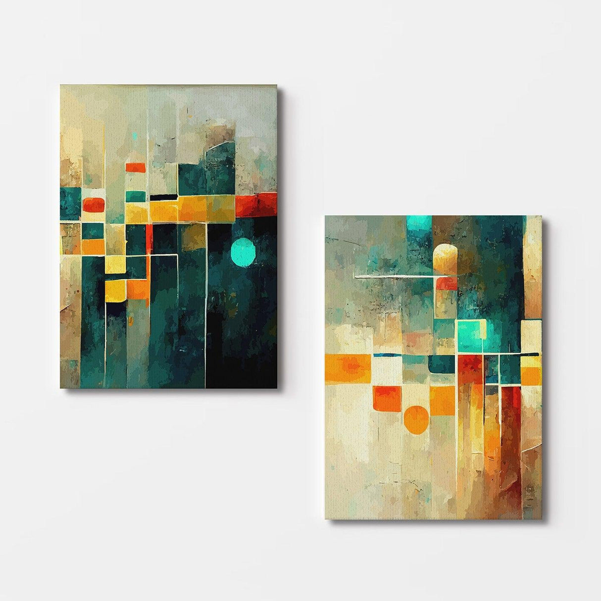 Tablou Canvas (2 bucăți) Antonio 10, Multicolor, 110x70 cm