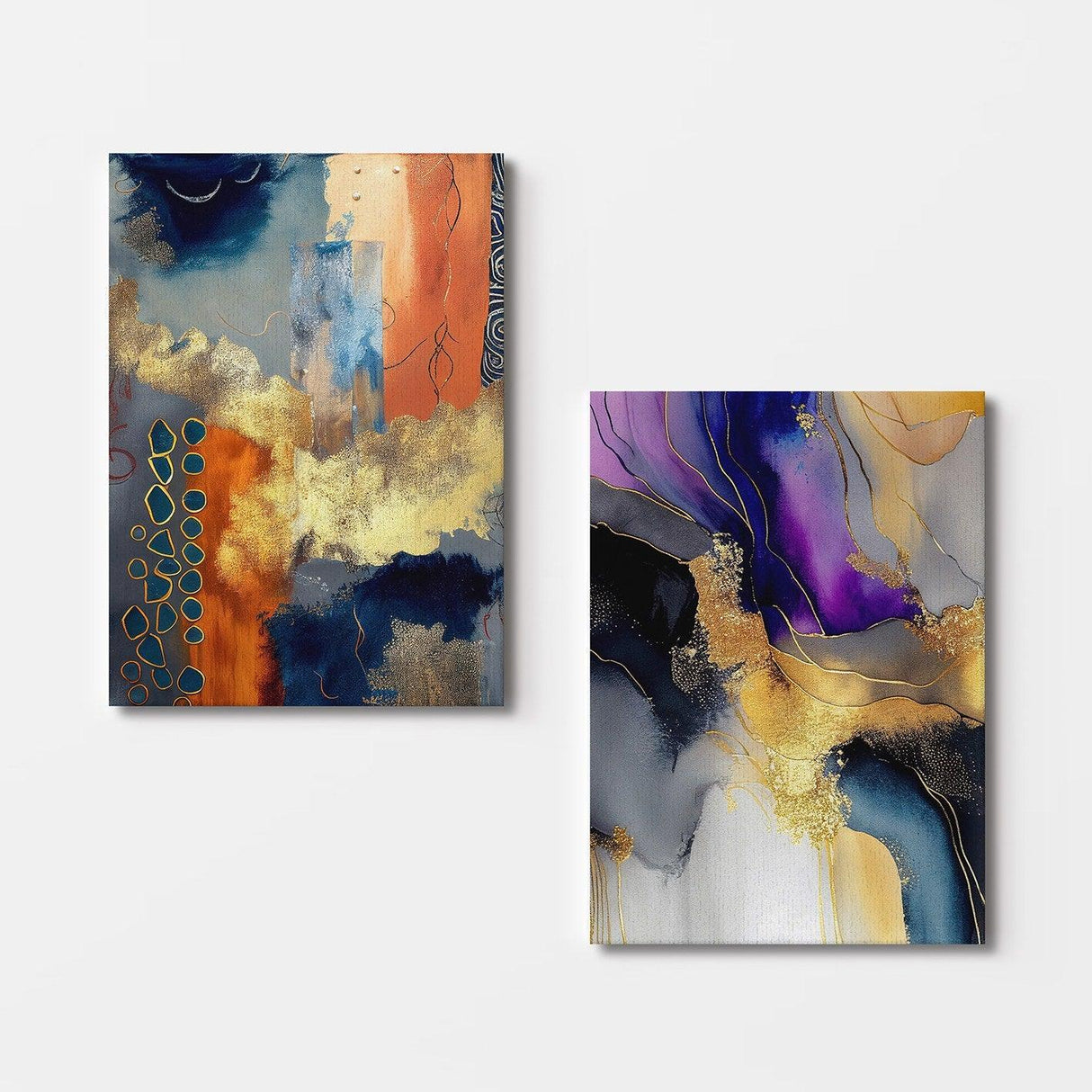 Tablou Canvas (2 bucăți) 2KNV4366, Multicolor, 110x70 cm