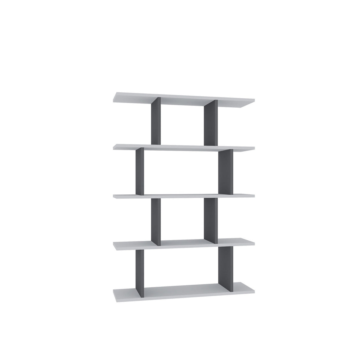 Bibliotecă Harmon, Diverse culori, 90x25x127 cm - Alb - Antracit | SKU: 935CMN1131 | Bibliotecă Harmon, 90x25x127 cm, varianta Alb - Antracit, produs pentru amenajarea locuinței, disponibil online în România la CasaMob