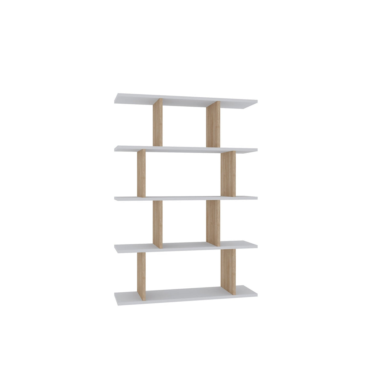 Bibliotecă Harmon, Diverse culori, 90x25x127 cm - Alb - Stejar | SKU: 935CMN1132 | Bibliotecă Harmon, 90x25x127 cm, varianta Alb - Stejar, produs pentru amenajarea locuinței, disponibil online în România la CasaMob