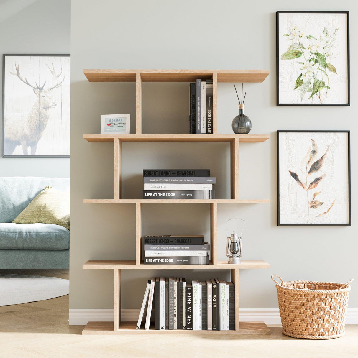 Bibliotecă Harmon, Diverse culori, 90x25x127 cm - Stejar | SKU: 935CMN1134 | Bibliotecă Harmon, 90x25x127 cm, varianta Stejar, produs pentru amenajarea locuinței, disponibil online în România la CasaMob