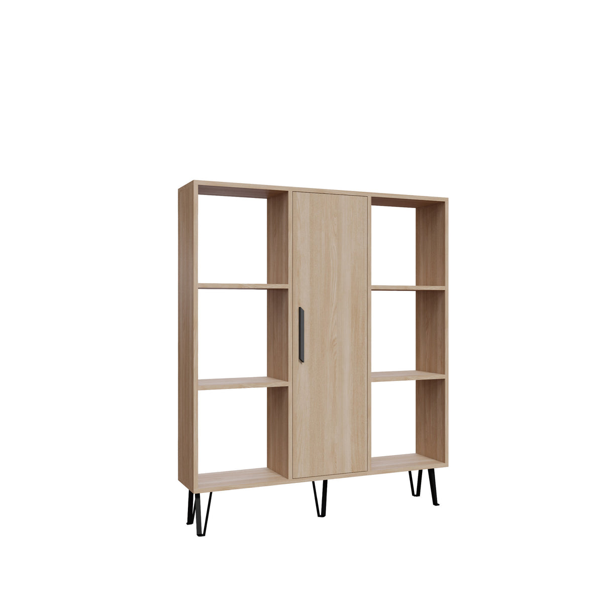 Bibliotecă Peoria, Stejar, 120x25x142 cm