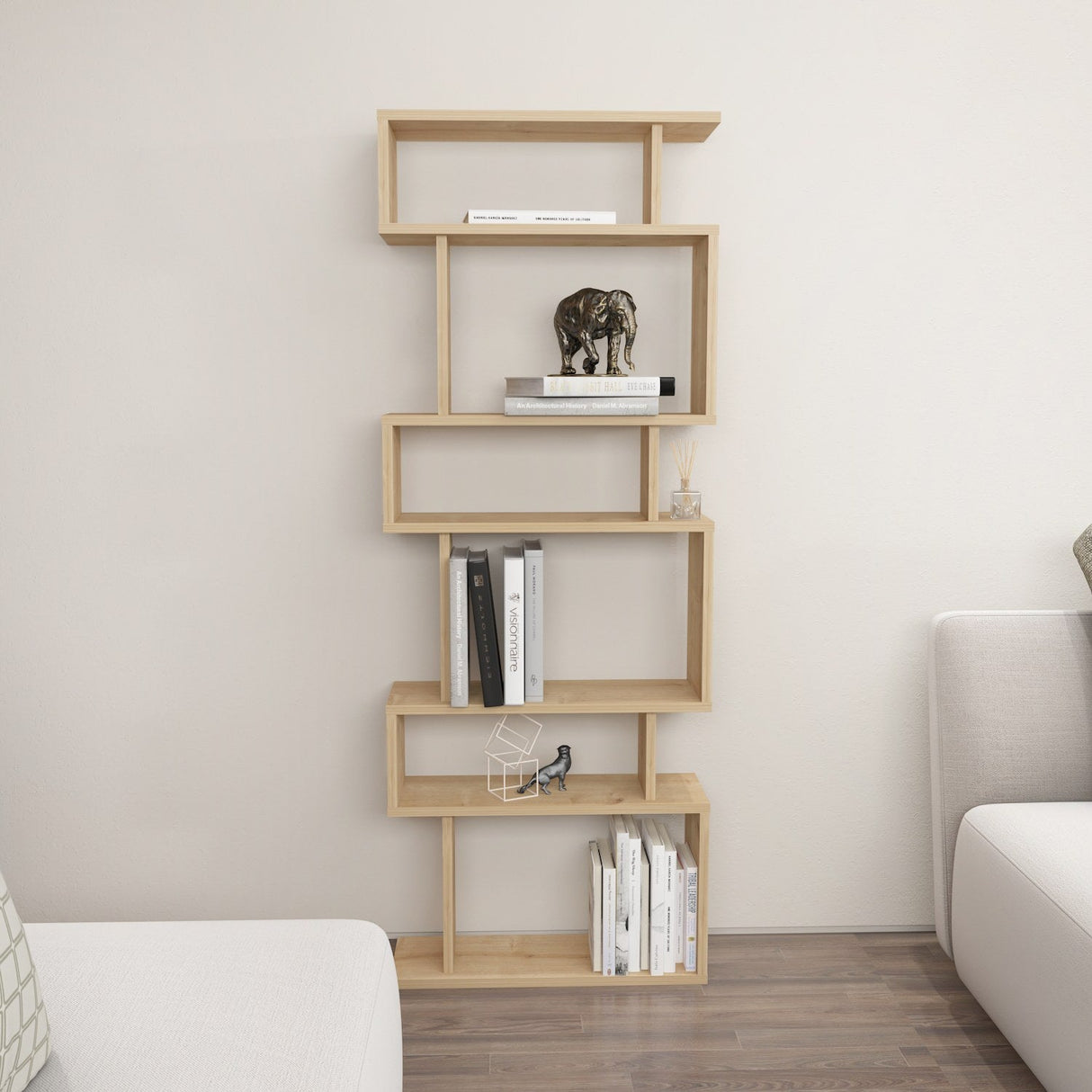 Bibliotecă Bates, Diverse culori, 60x20x160 cm - Stejar | SKU: 935CMN1171 | Bibliotecă Bates, 60x20x160 cm, varianta Stejar, produs pentru amenajarea locuinței, disponibil online în România la CasaMob