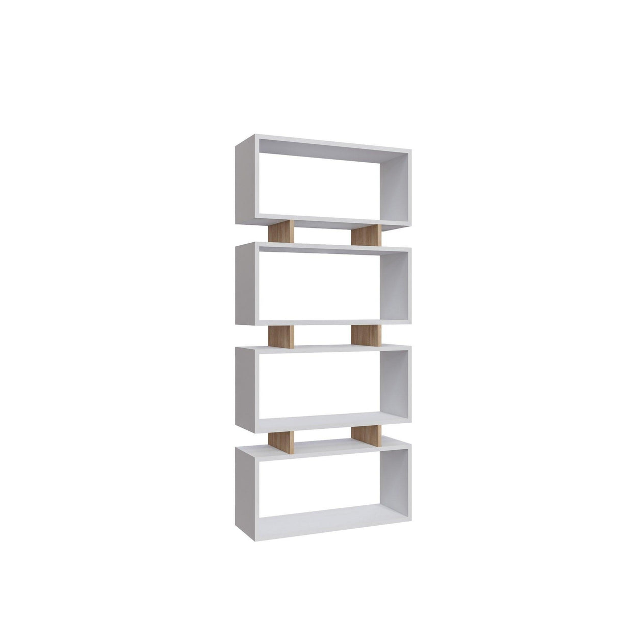 Bibliotecă Langdon, Diverse culori, Diverse dimensiuni - Alb - Stejar - 73x25x161 cm | SKU: 935CMN1245 | Bibliotecă Langdon, varianta Alb - Stejar - 73x25x161 cm, produs pentru amenajarea locuinței, disponibil online în România la CasaMob