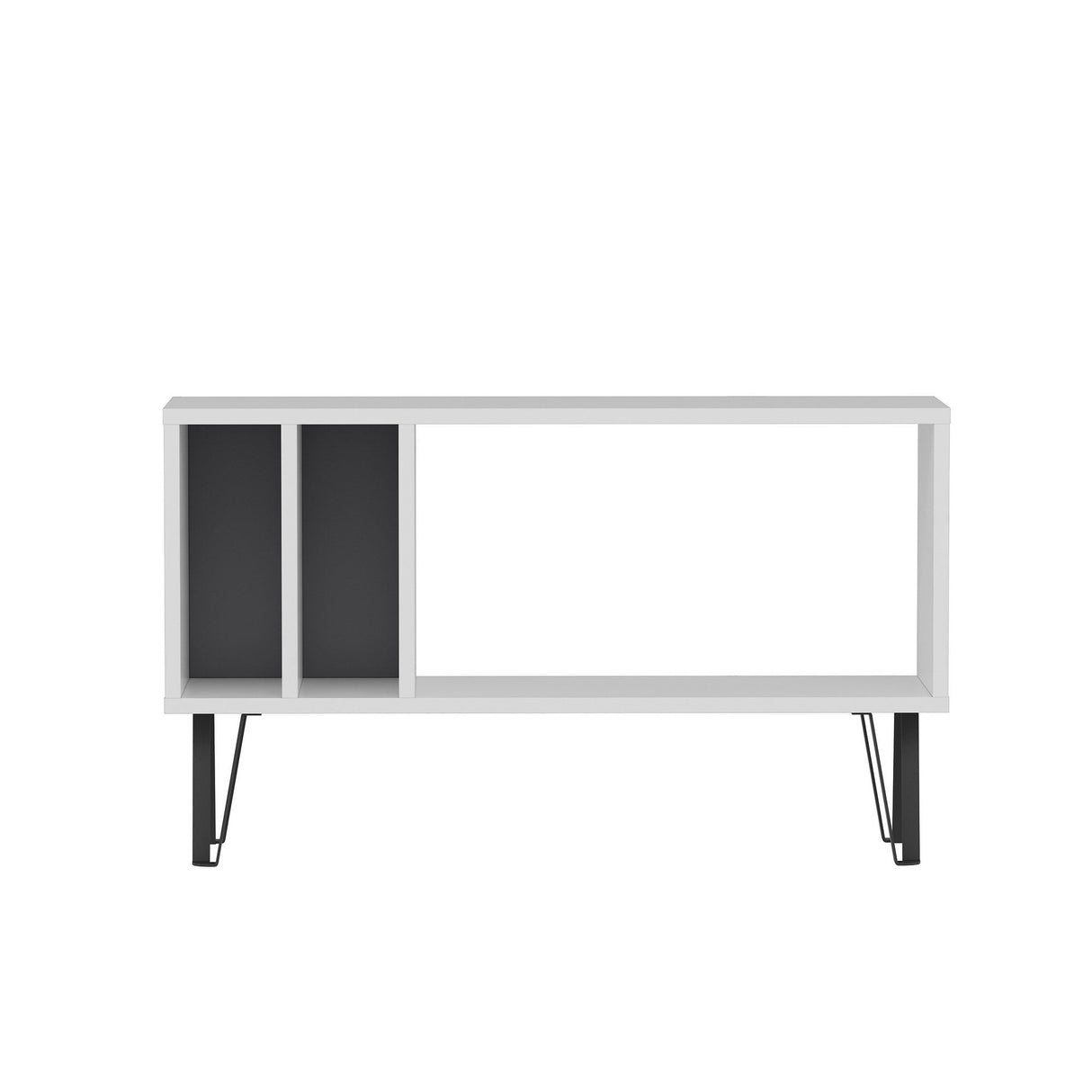 Comodă TV Arven, Diverse culori, Diverse dimensiuni - Alb - Antracit - 90x25x53 cm | SKU: 935CMN1416 | Comodă TV Arven, varianta Alb - Antracit - 90x25x53 cm, produs pentru amenajarea locuinței, disponibil online în România la CasaMob