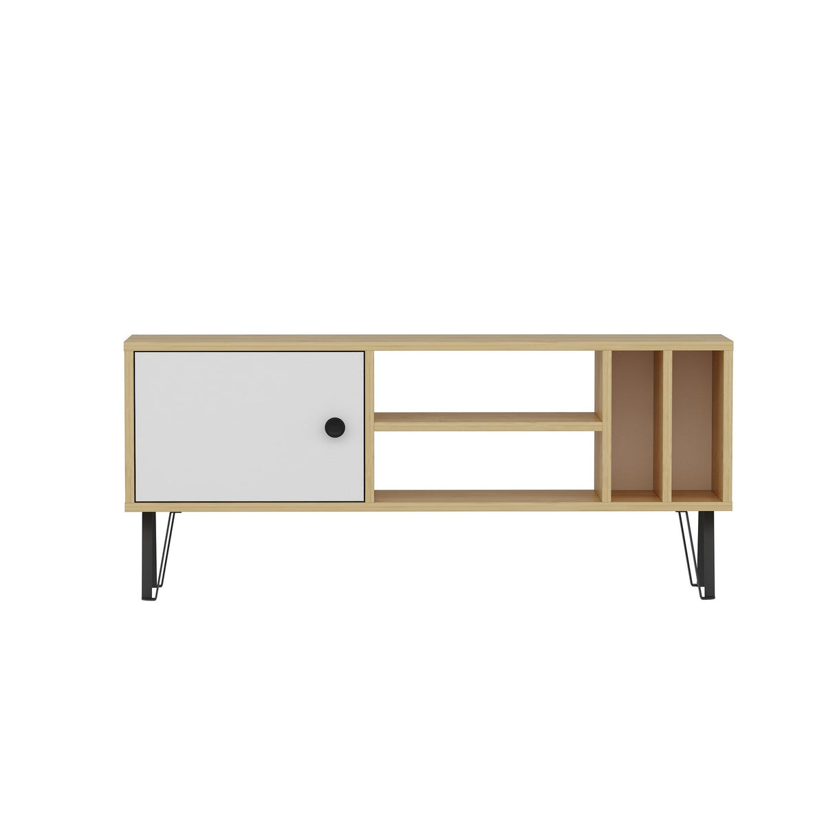 Comodă TV Arven, Diverse culori, Diverse dimensiuni - Stejar - Alb - 120x25x52 cm | SKU: 935CMN2304 | Comodă TV Arven, varianta Stejar - Alb - 120x25x52 cm, produs pentru amenajarea locuinței, disponibil online în România la CasaMob