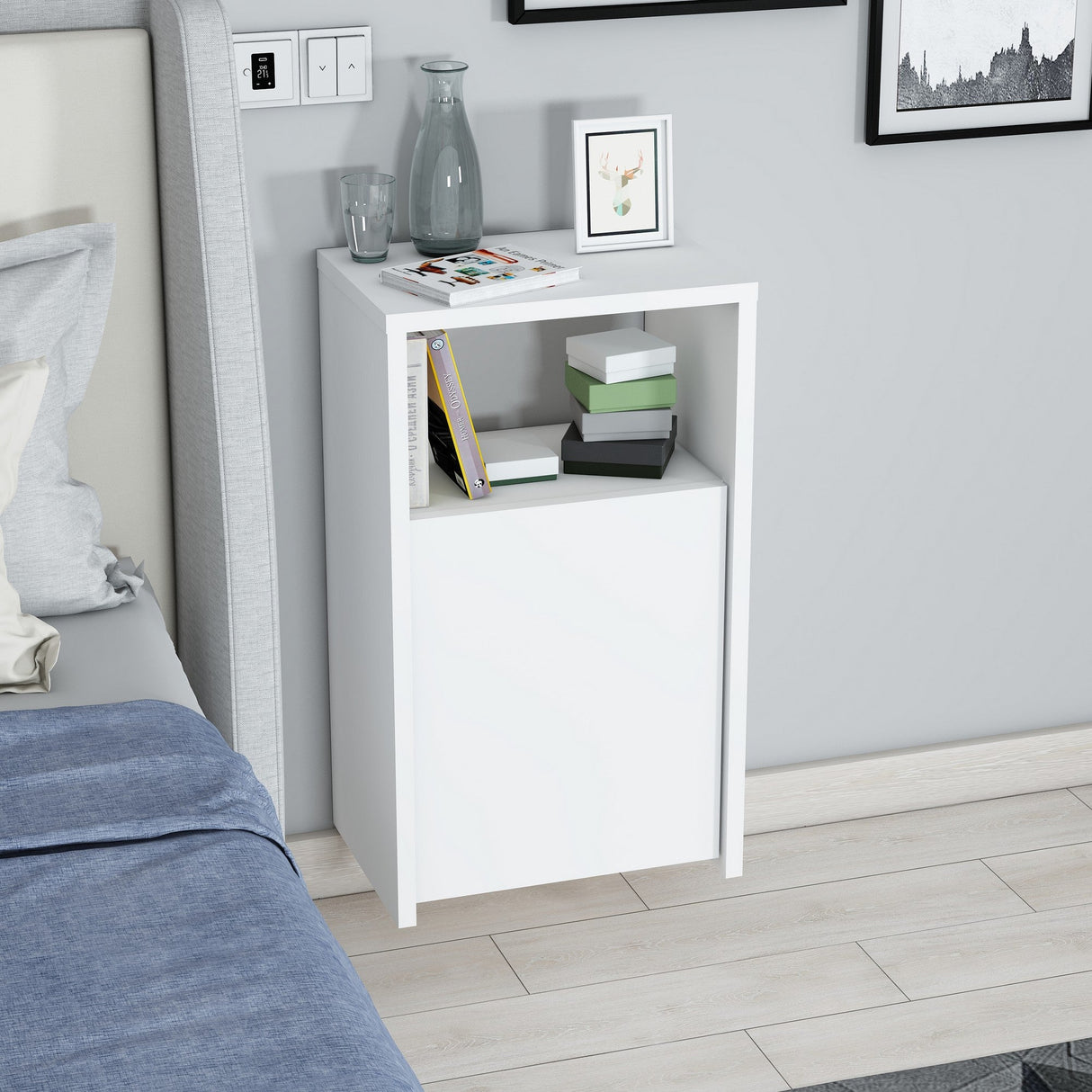Noptieră Fungo, Diverse culori, 36x25x61 cm - Alb | SKU: 935CMN2422 | Noptieră Fungo, 36x25x61 cm, varianta Alb, produs pentru amenajarea locuinței, disponibil online în România la CasaMob