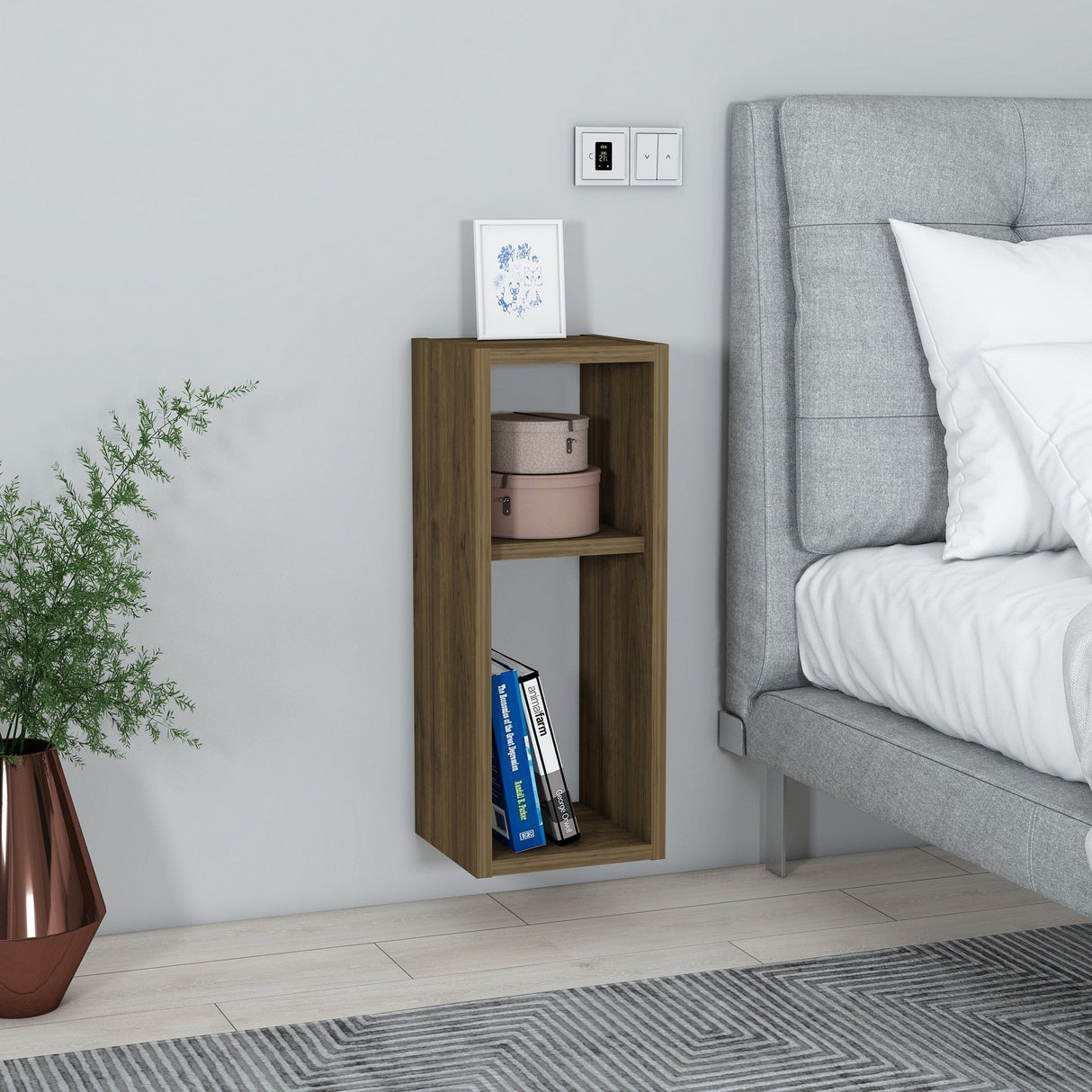 Noptieră Klaus, Diverse culori, 23x22x60 cm - Nuc | SKU: 935CMN2427 | Noptieră Klaus, 23x22x60 cm, varianta Nuc, produs pentru amenajarea locuinței, disponibil online în România la CasaMob