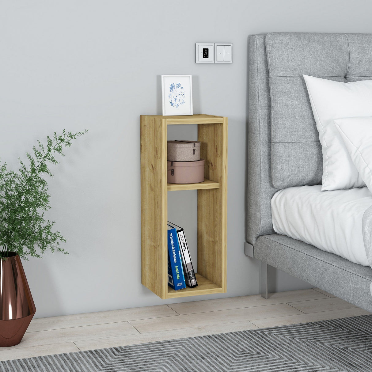 Noptieră Klaus, Diverse culori, 23x22x60 cm - Stejar | SKU: 935CMN2428 | Noptieră Klaus, 23x22x60 cm, varianta Stejar, produs pentru amenajarea locuinței, disponibil online în România la CasaMob
