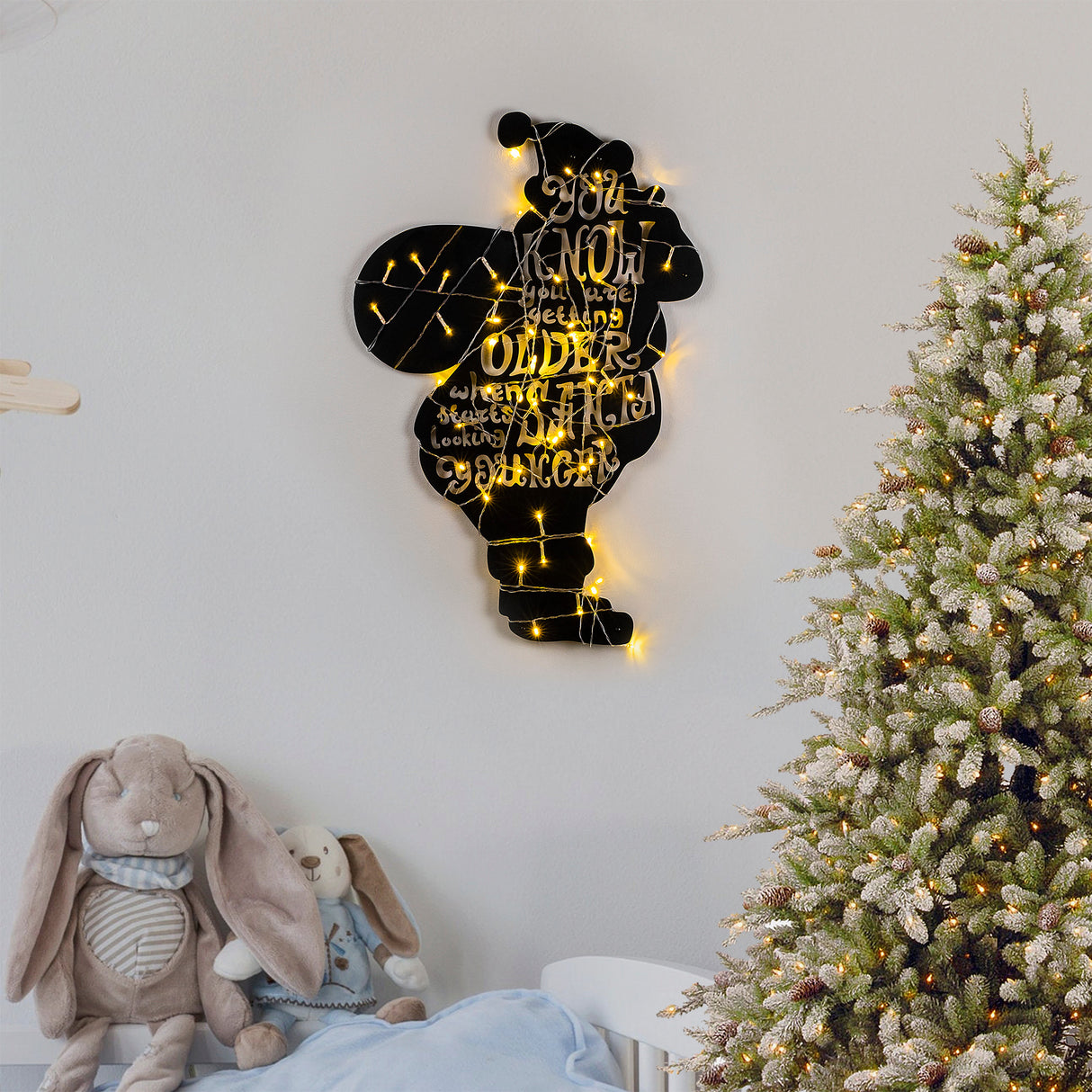 Decorațiune de perete din metal XMASBLACK - 009, Negru, 40x69x0 cm