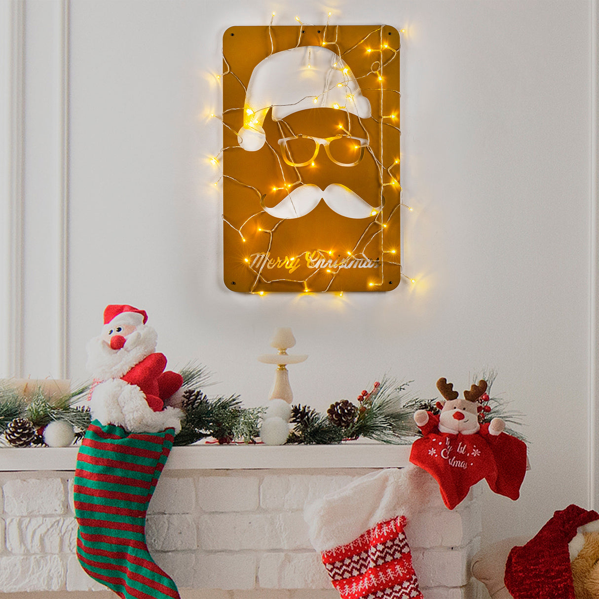 Decorațiune de perete din metal XMASGOLD - 006, Auriu, 39x59x0 cm