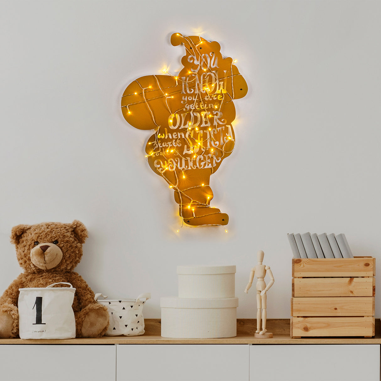 Decorațiune de perete din metal XMASGOLD - 009, Auriu, 40x69x0 cm