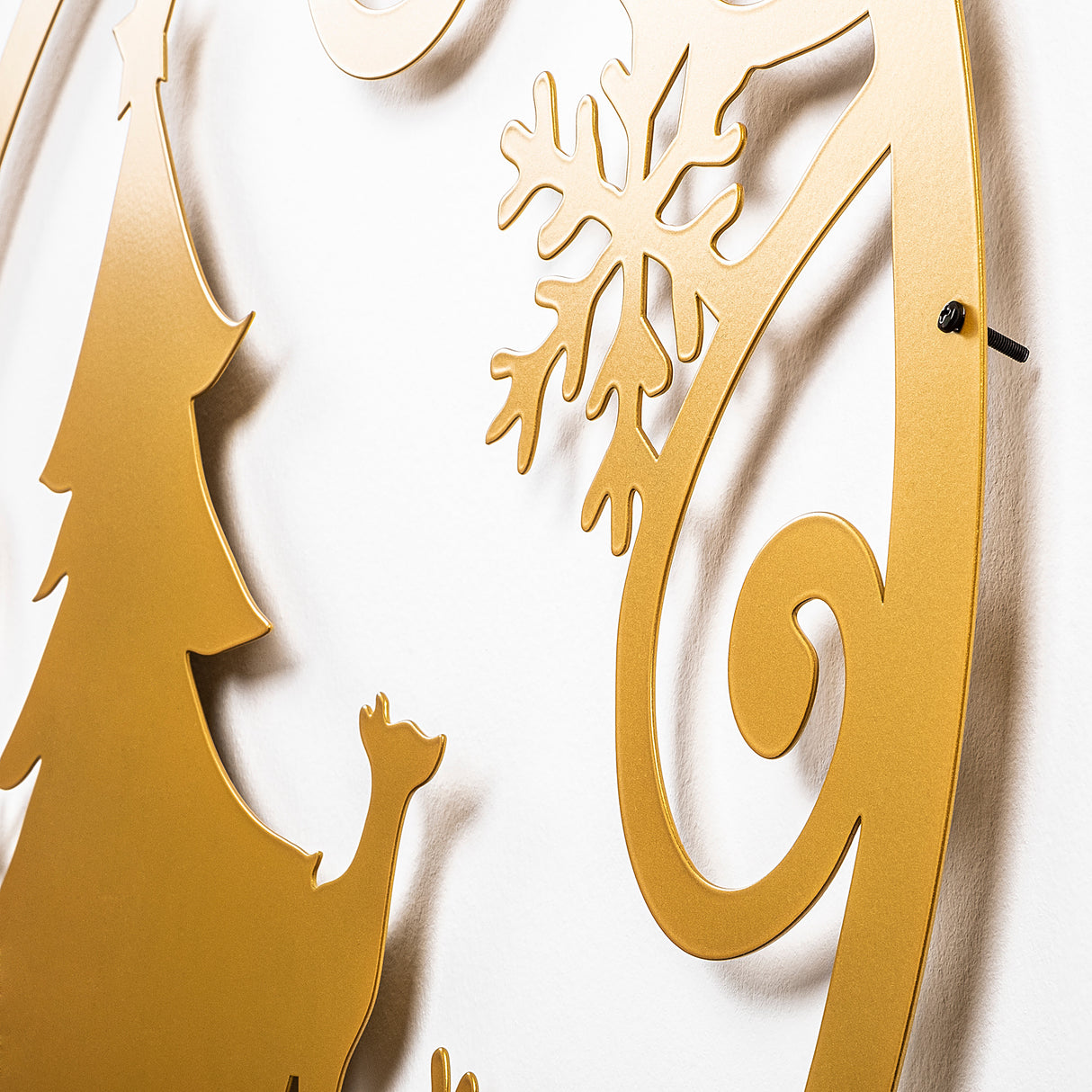 Decorațiune de perete din metal XMASGOLD - 027, Auriu, 60x60x0 cm