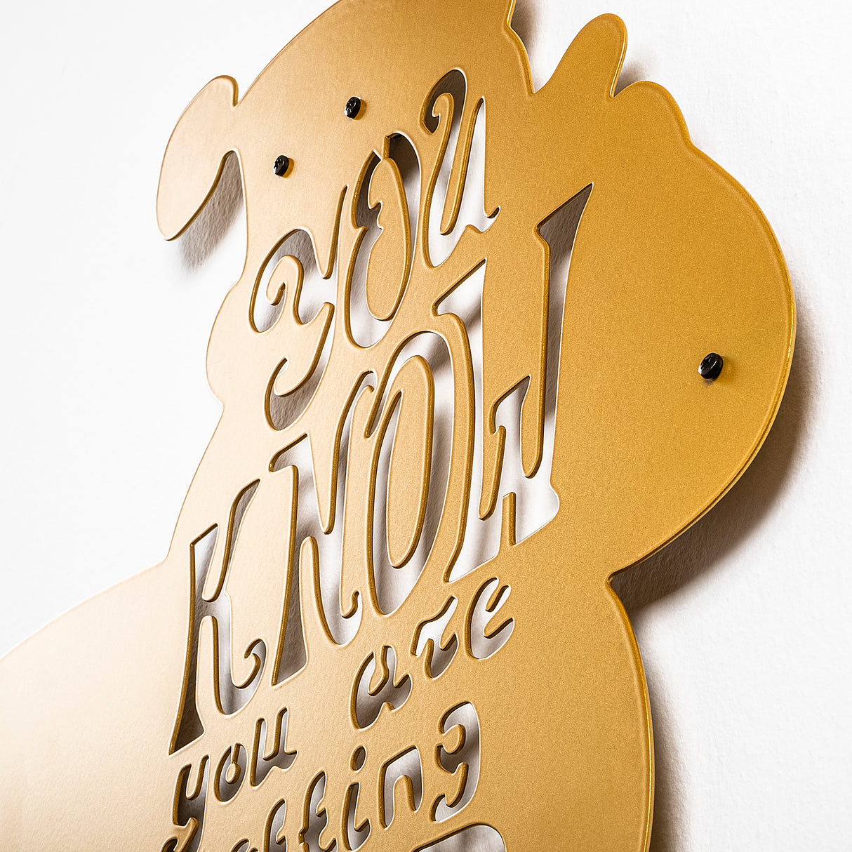 Decorațiune de perete din metal XMASGOLD - 009, Auriu, 40x69x0 cm