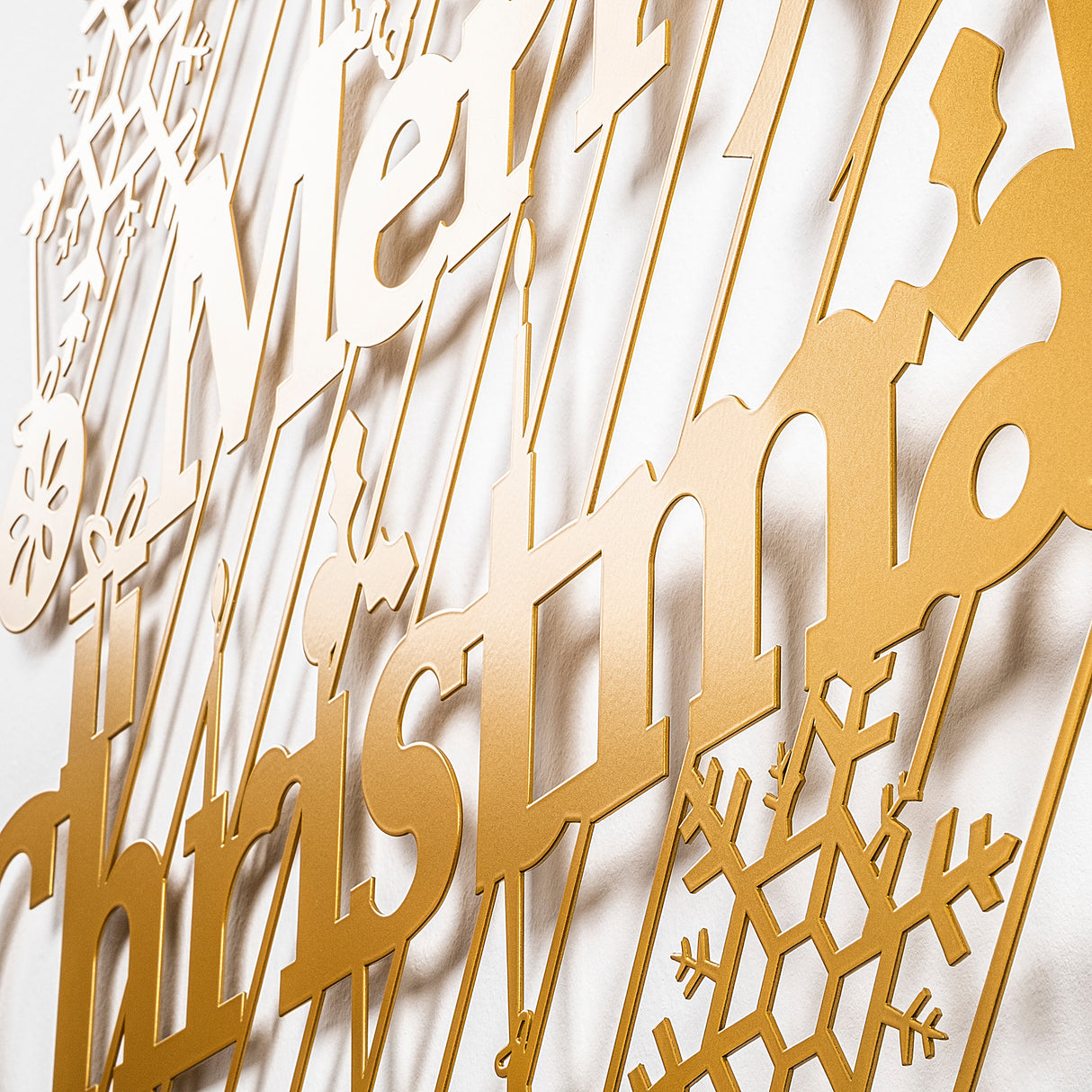 Decorațiune de perete din metal XMASGOLD - 023, Auriu, 95x69x0 cm