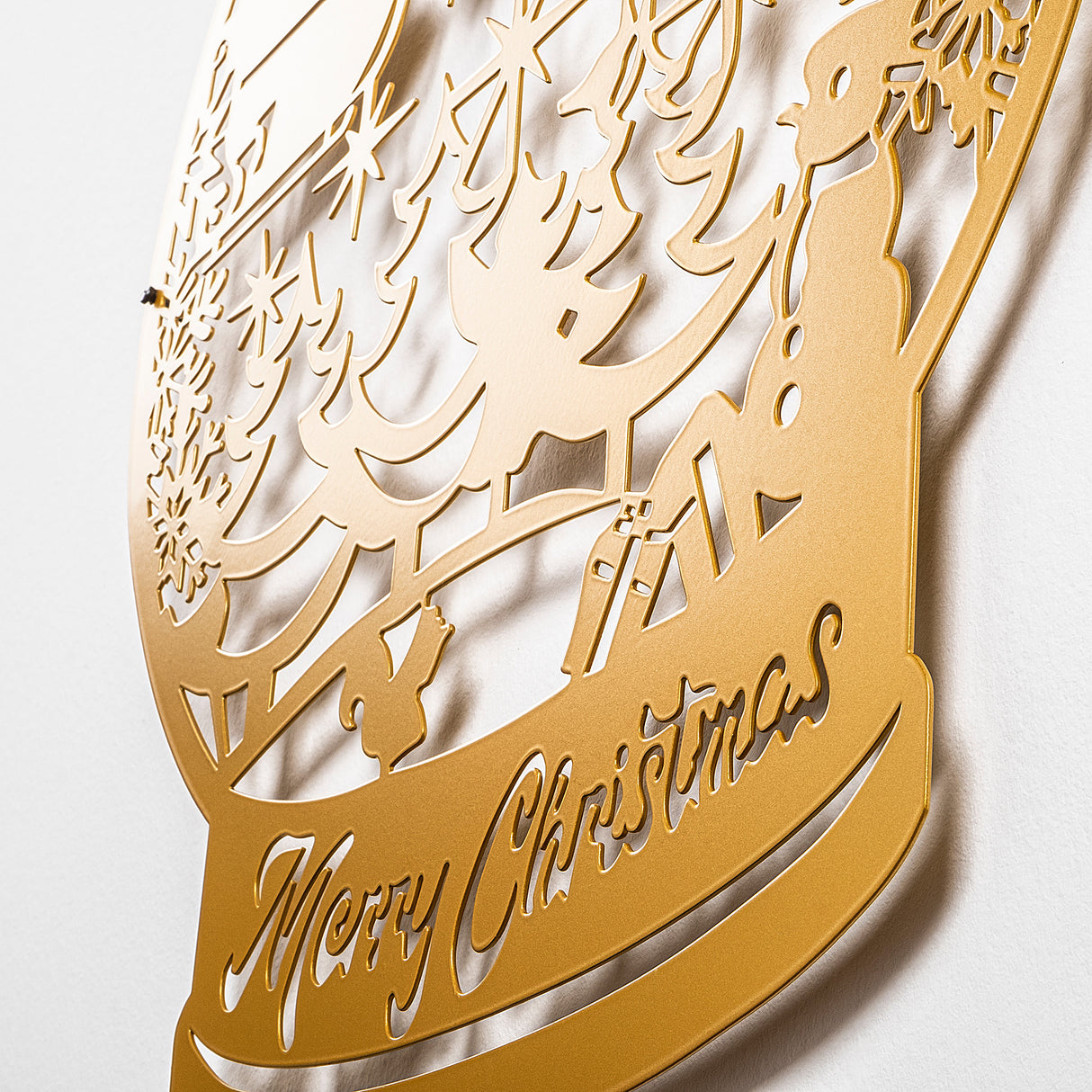 Decorațiune de perete din metal XMASGOLD - 025, Auriu, 44x50x0 cm