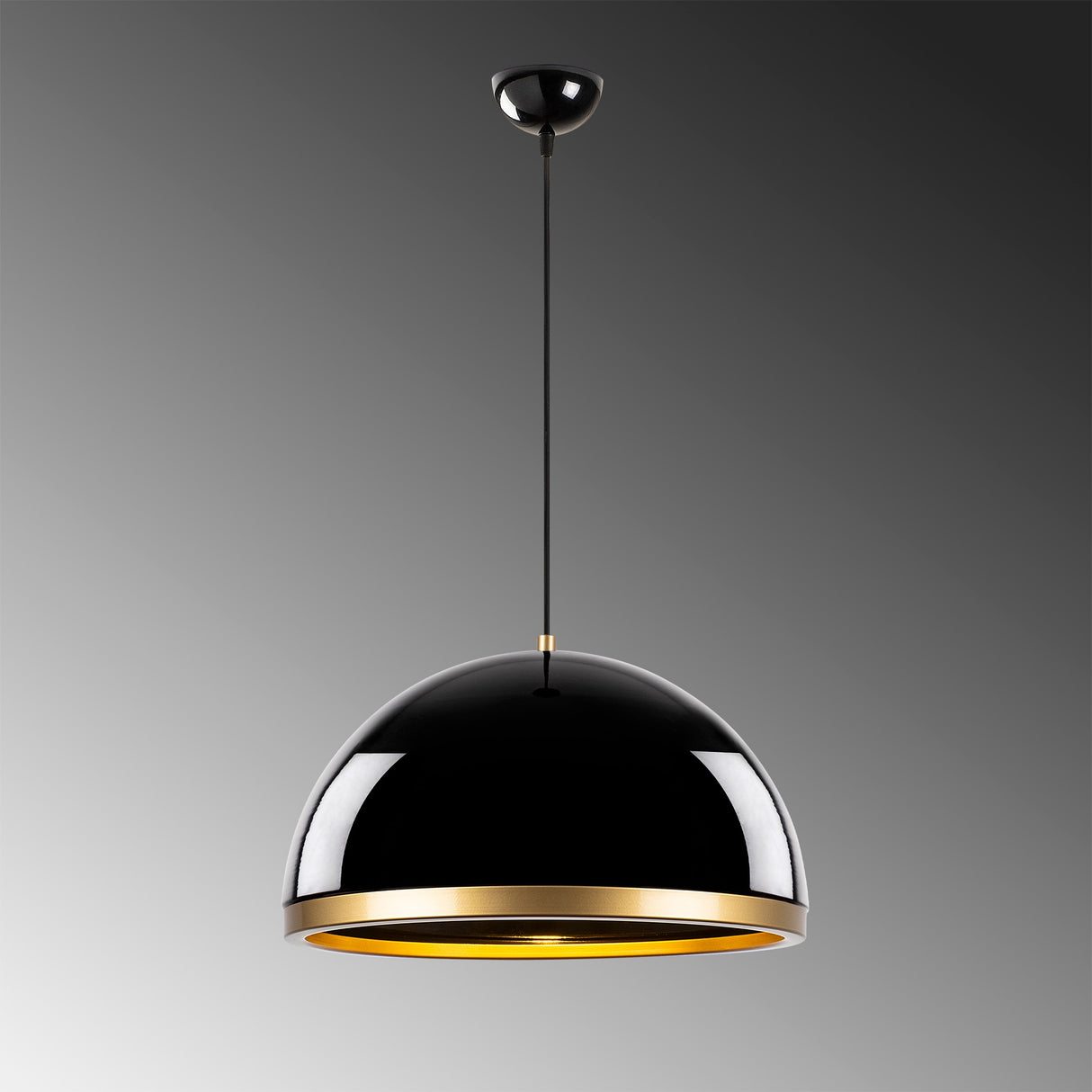 Lustră Fenerci - 11535, Negru - Auriu, Ø40x120 cm