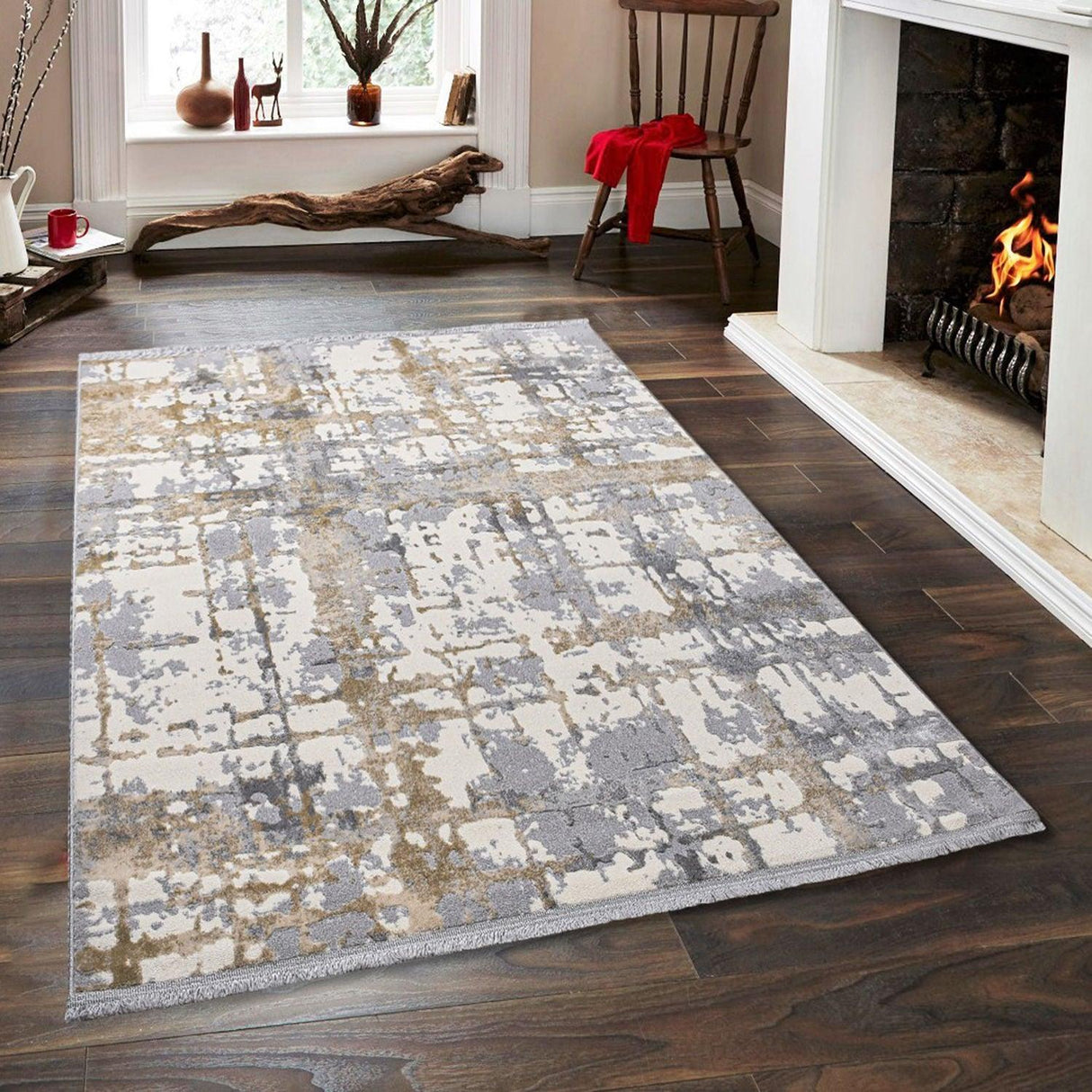 Covor Notta 1100, Gri - Bej - Crem, Diverse dimensiuni - 200x290x1 cm | SKU: 952CCL1110 | Covor Notta 1100, Gri - Bej - Crem, varianta 200x290x1 cm, produs pentru amenajarea locuinței, disponibil online în România la CasaMob