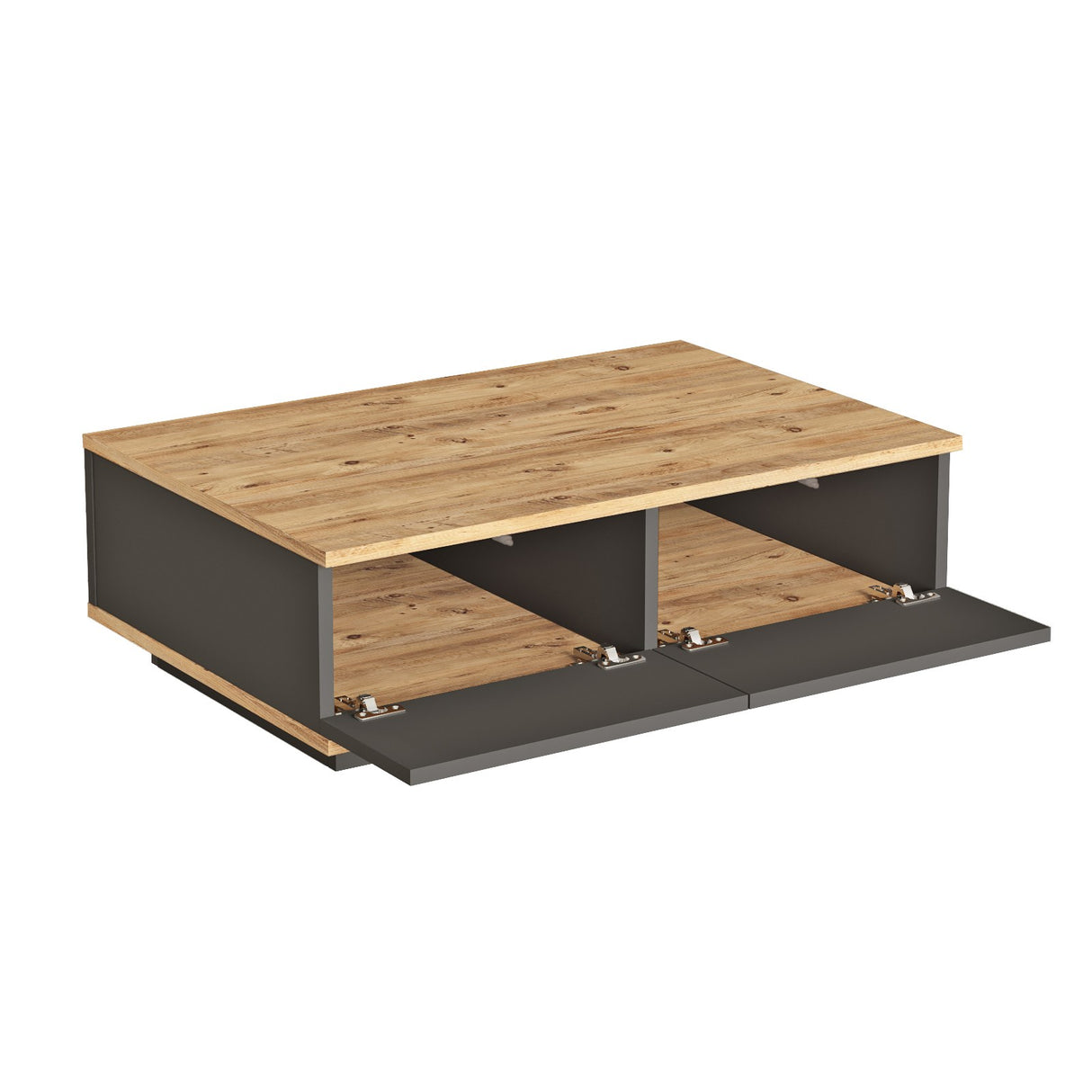 Măsuță de cafea FR14-AA, Pin atlantic - Antracit, 90x60x29 cm
