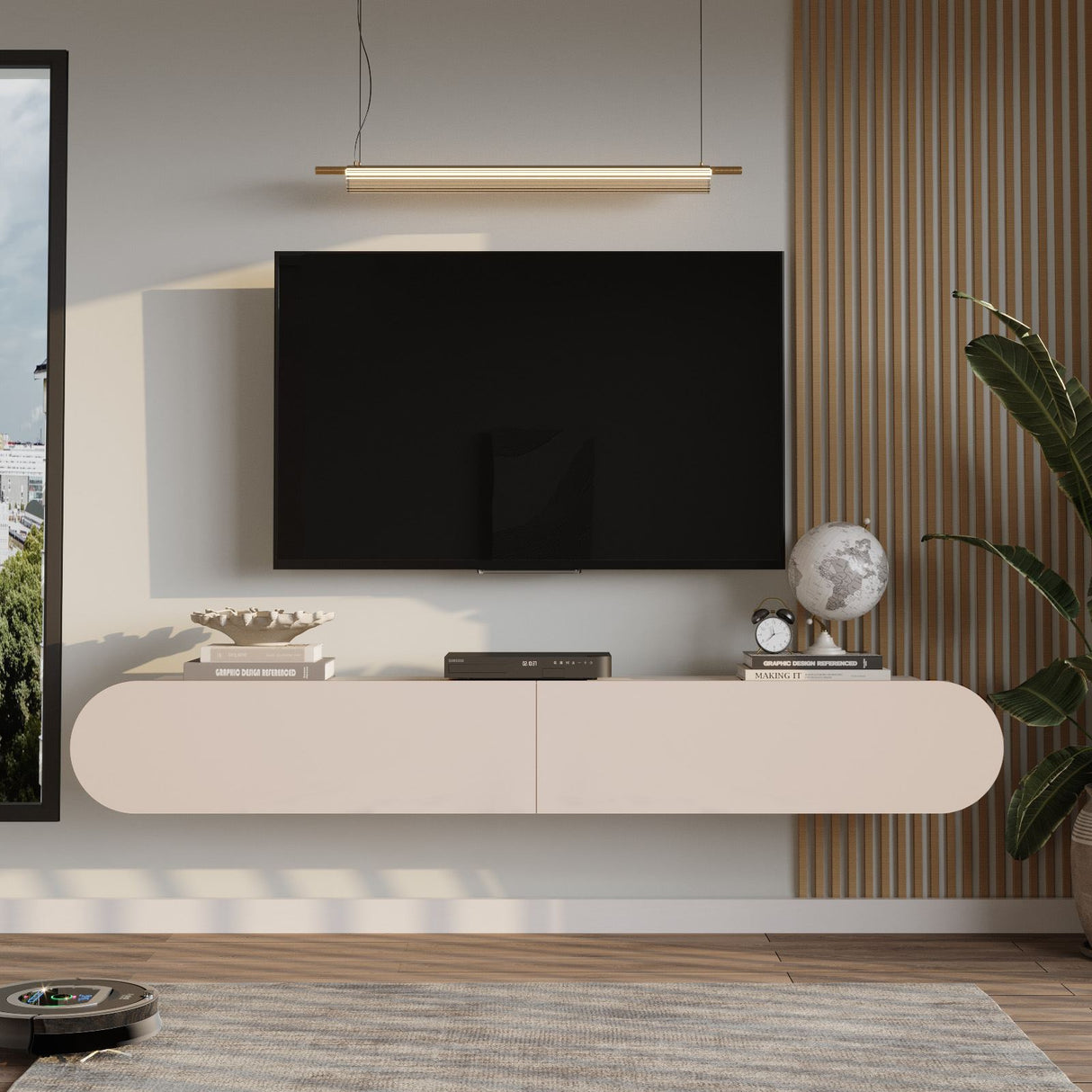 Comodă TV LUM1, Diverse culori, 200x32x30 cm - Comodă TV LUM1, Diverse culori, 200x31.6x29.6 cm, SKU 956LCS1692, imagine 14