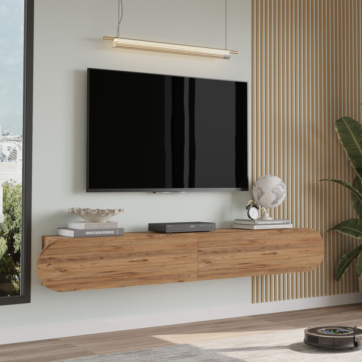 Comodă TV LUM1, Diverse culori, 200x32x30 cm - Comodă TV LUM1, Diverse culori, 200x31.6x29.6 cm, SKU 956LCS1693, imagine 22