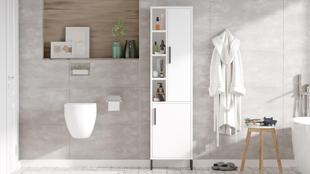 Dulap Baie Somany cu 2 usi si 6 rafturi, 45 x 174 x 36 cm - Alb, SKU 956LCS1580