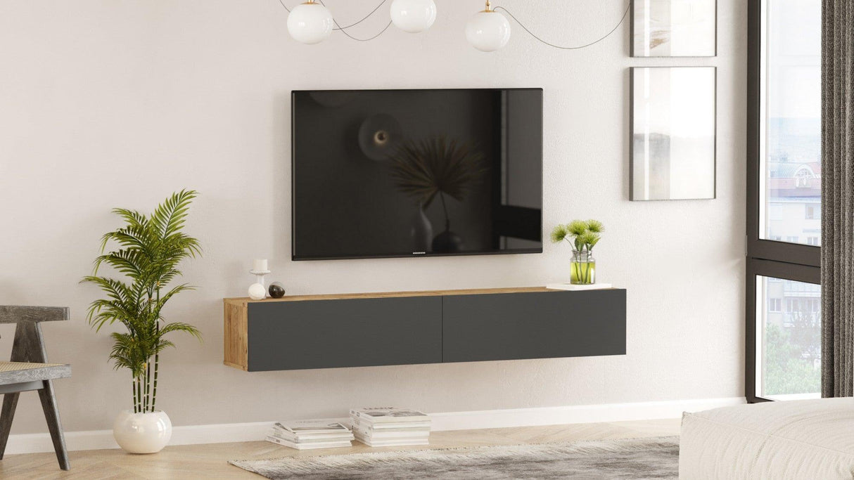 COMODA TV HM4 - CG, Stejar, 180x30x32 cm