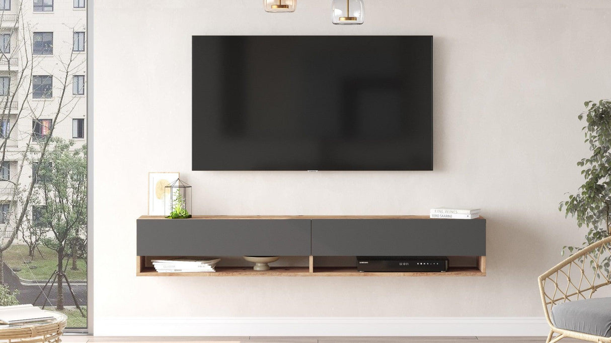 COMODA TV HM5 - CG, Stejar, 180x29x32 cm