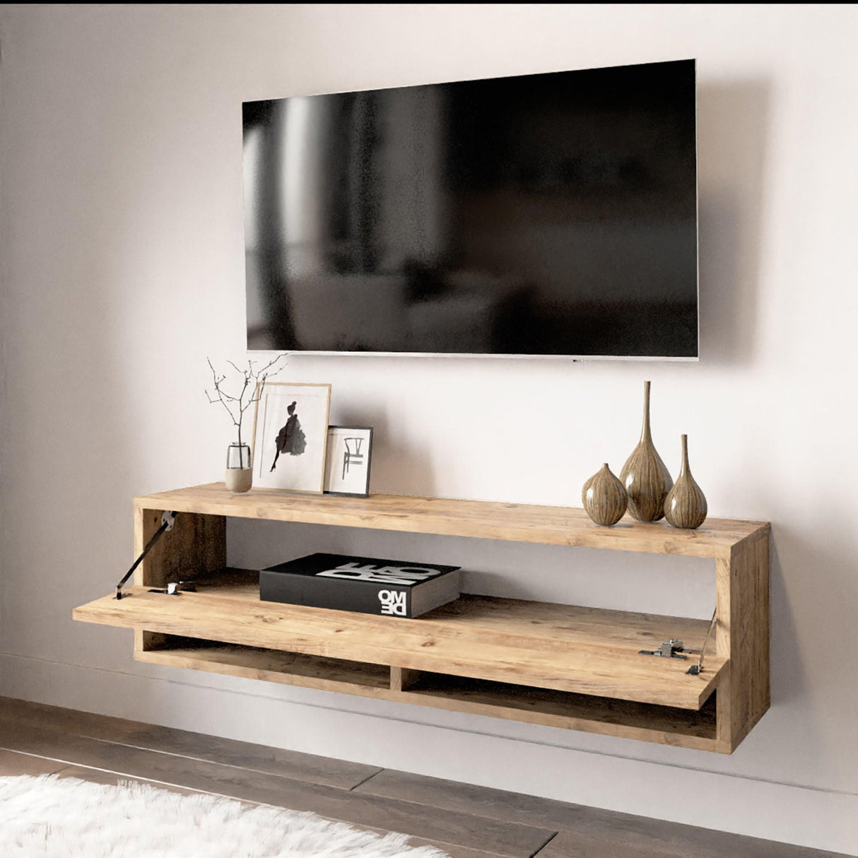 COMODA TV AR7 - KA, Stejar, 100x29x32 cm