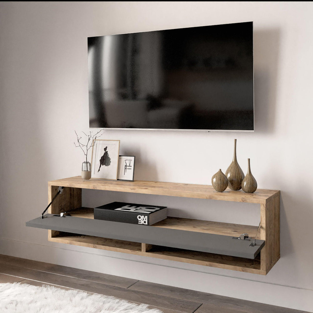 COMODA TV VO8 - BA, Stejar, 100x29x32 cm